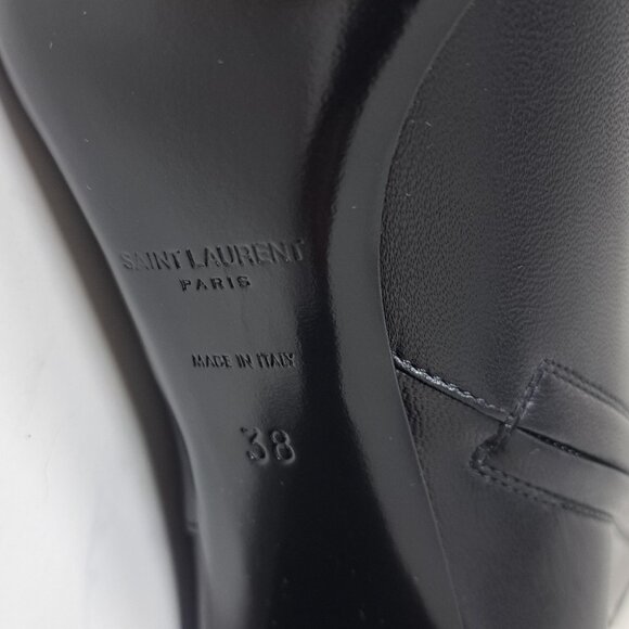 NWT Saint Laurent Paris LouLou 70 Zip Booties Ankle Boots Black Leather 38EU 8US - Picture 16 of 16